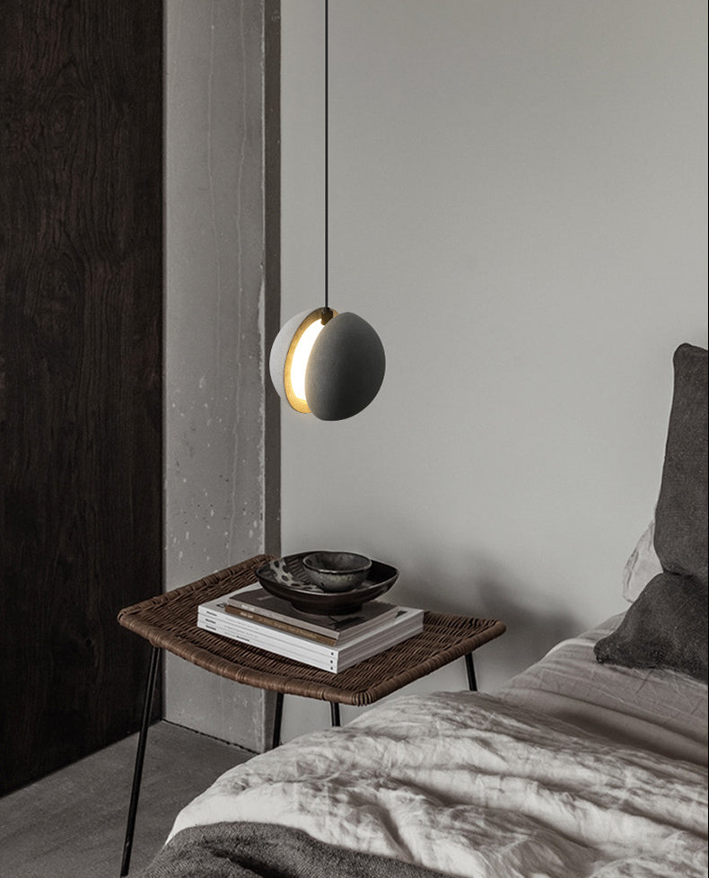 Grijze Globe Cement Hanglamp - 110CM