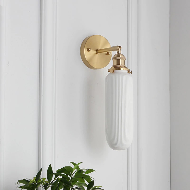 Witte keramische wandlamp - 202ST