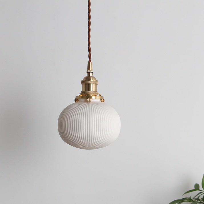 Lampada a sospensione in ceramica scanalata - 111PL