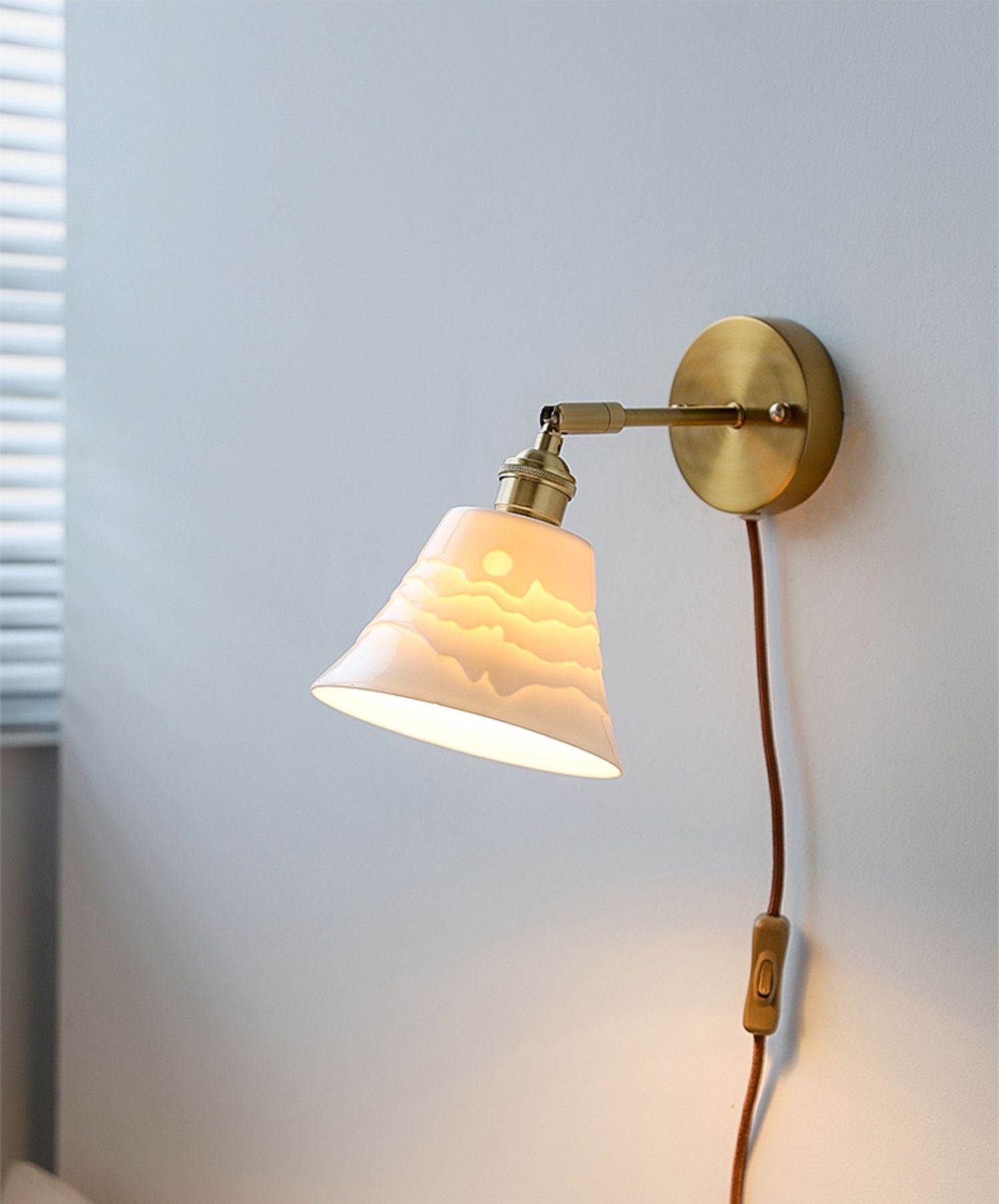 Keramisch glazen plug-in wandkandelaarlicht - 227GBWL