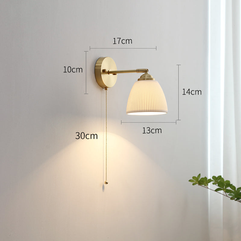 Witte keramische wandlamp - 205ST