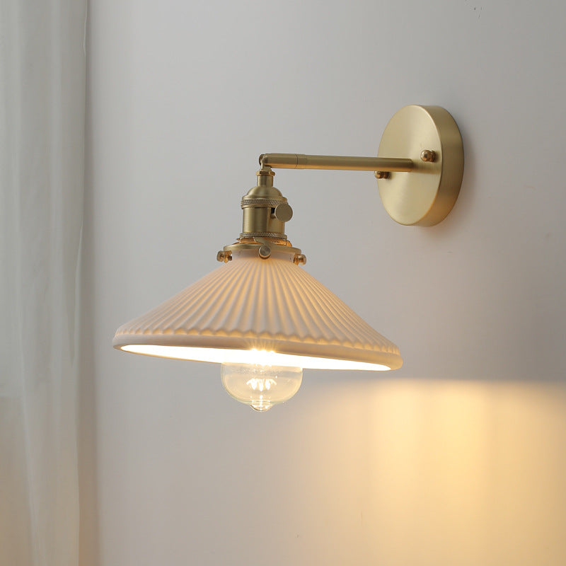 Witte keramische wandlamp - 207ST