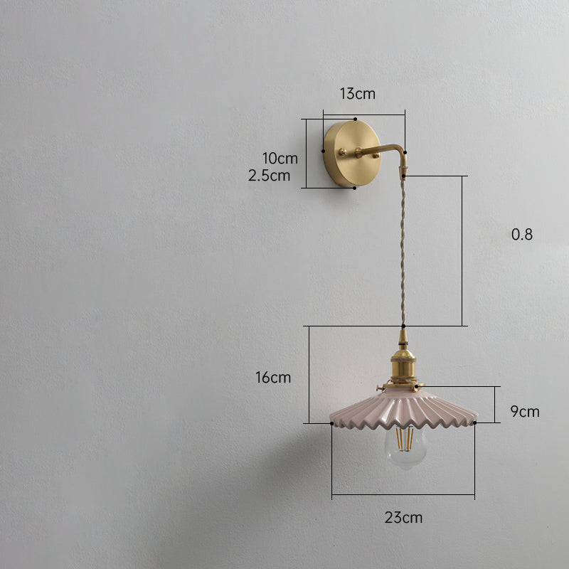 Witte keramische wandlamp - 212ST