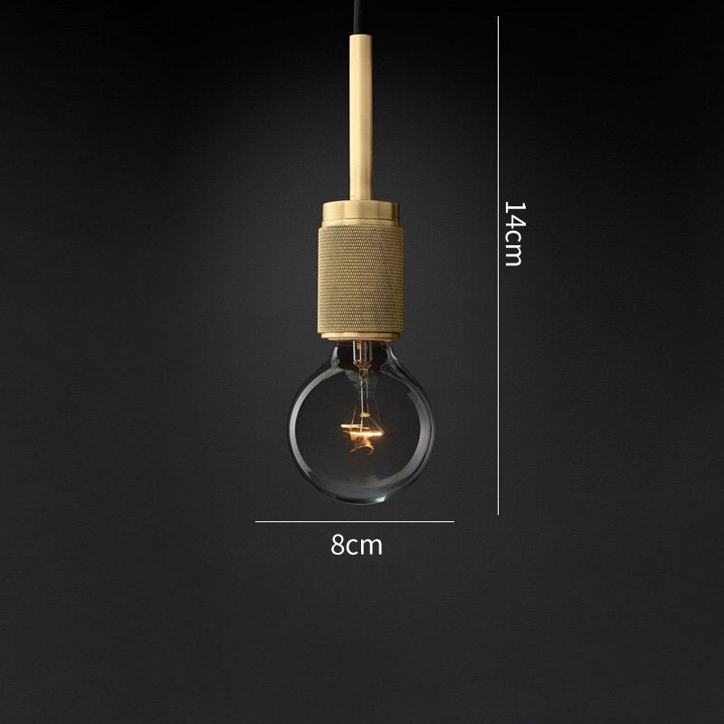 Hanglamp van helder glas, messing - 205GPL
