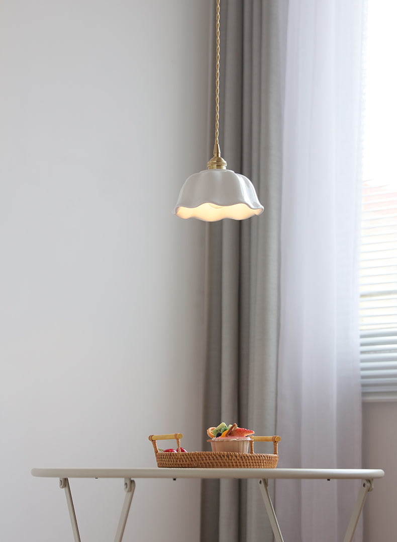Bloem Keramiek Messing Hanglamp - 108PL