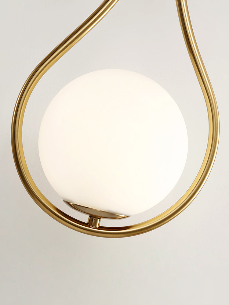 Wandlamp van goudkleurig matglas - 203GWL