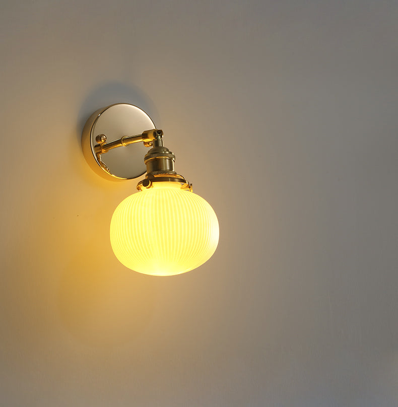 Witte Globe keramische wandlamp - 204ST