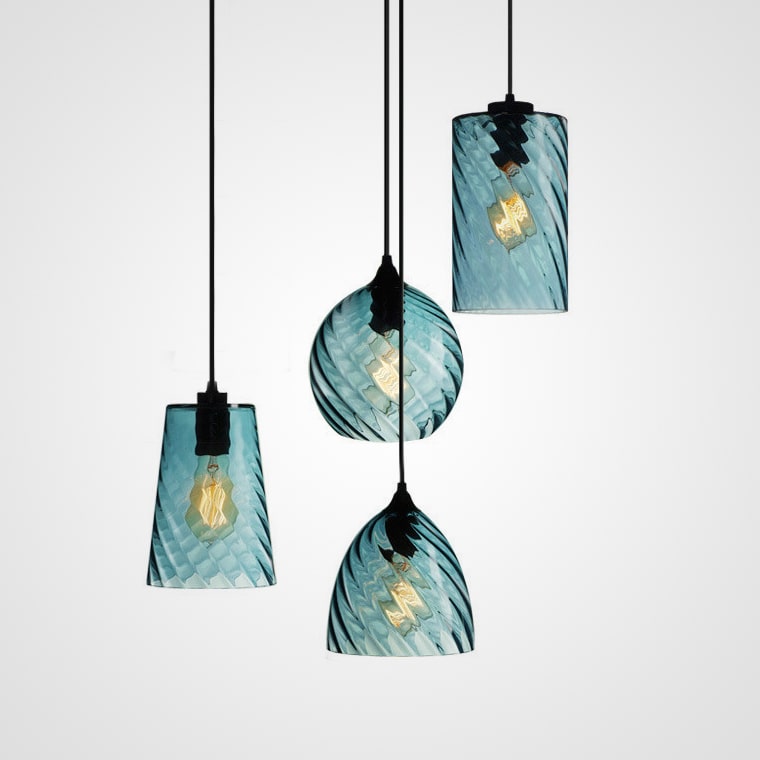 Gebogen glazen hanglamp - 201GPL