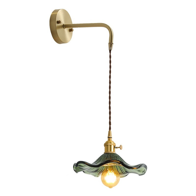Bloemglas Messing Wandlamp - 209GBWL