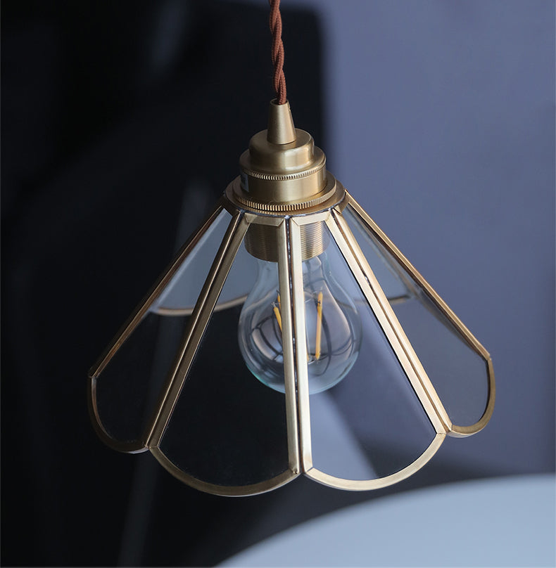 Messing glazen hanglamp - 226GPL