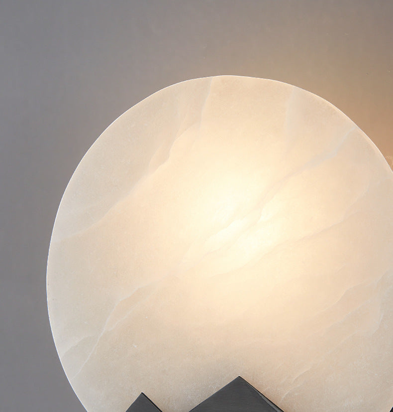 Marmeren albasten zwarte wandlamp - 203MWL