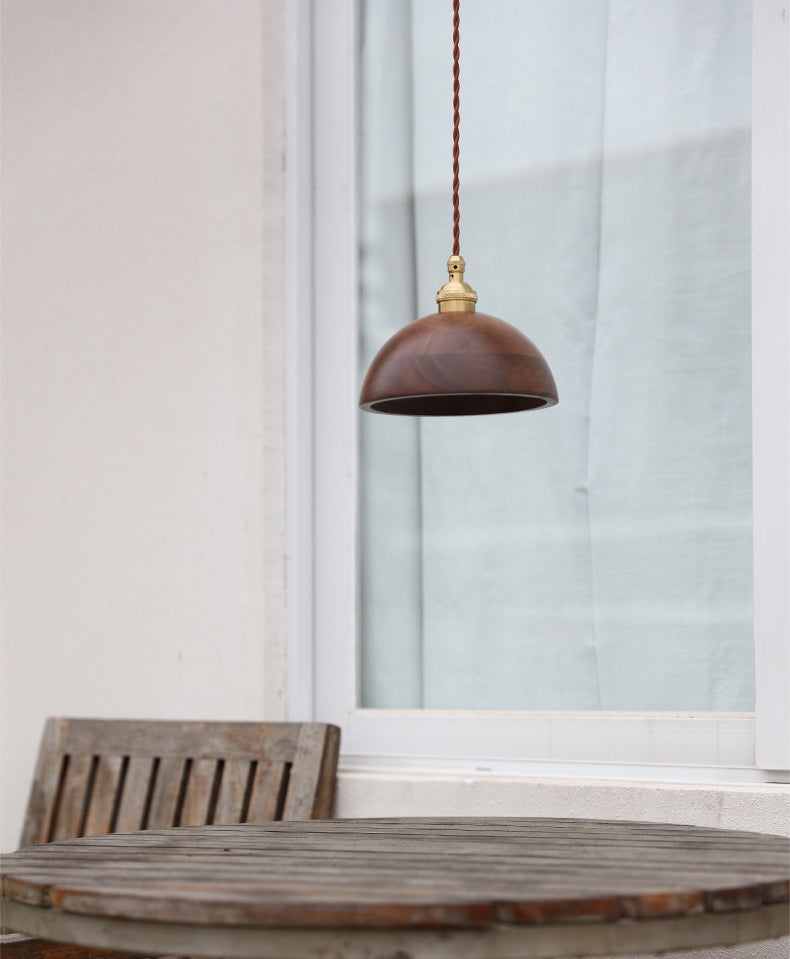 Walnoothouten hanglamp - 103WPL