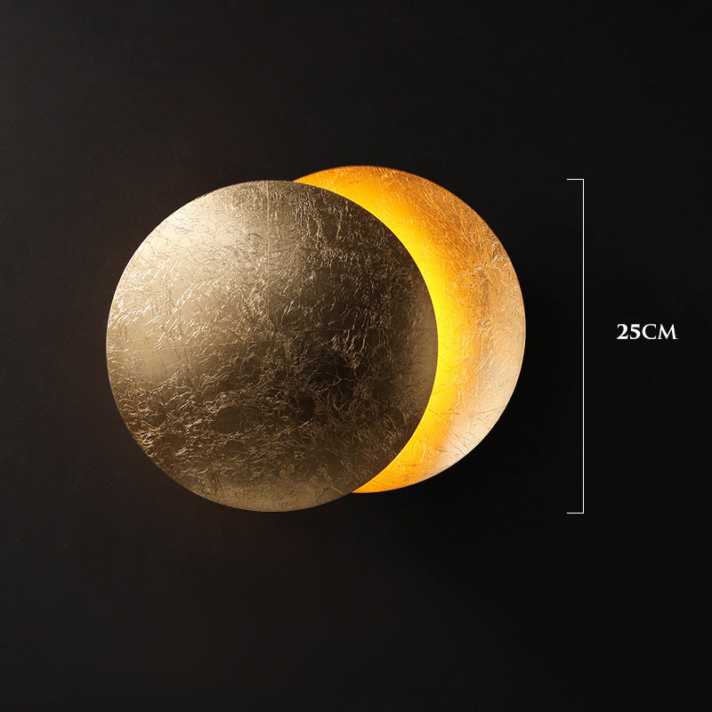 Goud ijzeren Luna wandlamp - 200MWL