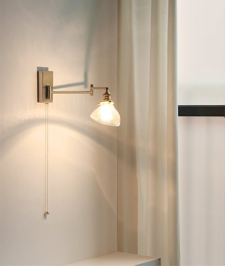 Glazen zwenkarm wandlamp - 204SAL
