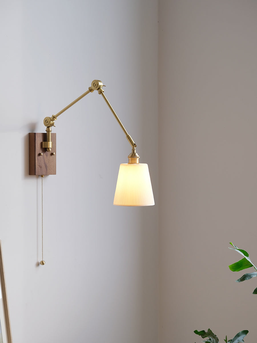 Hout Glas Keramiek Wandlamp - 122WL