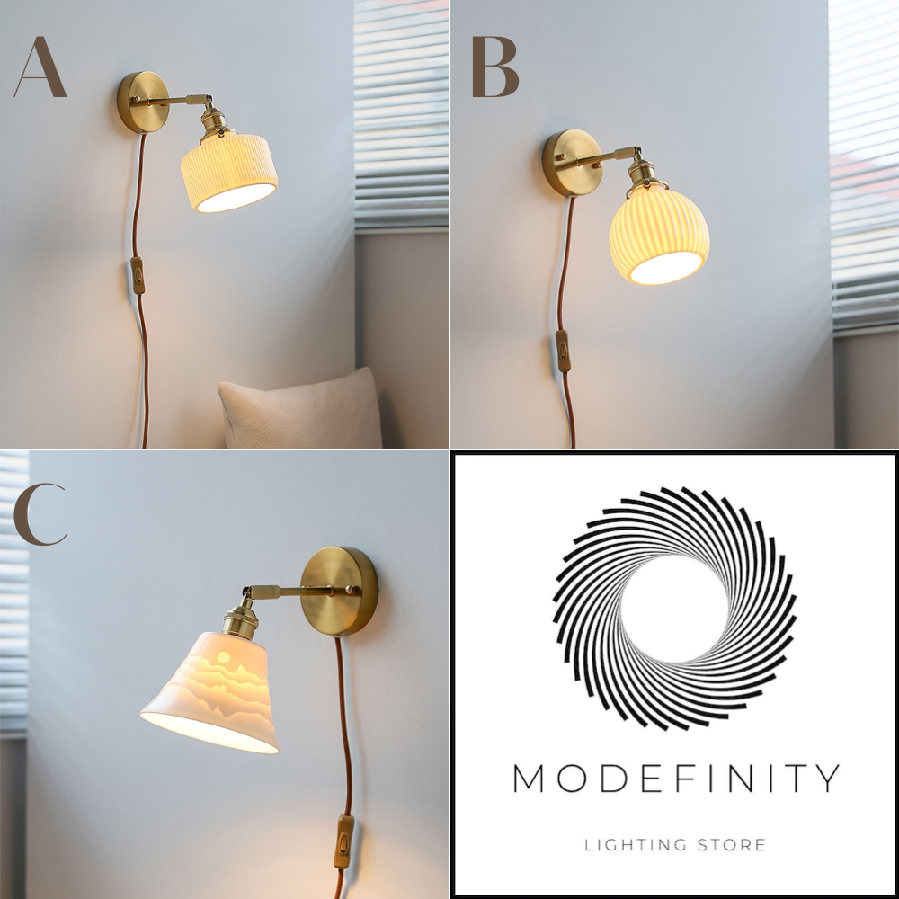 Keramisch glazen plug-in wandkandelaarlicht - 227GBWL