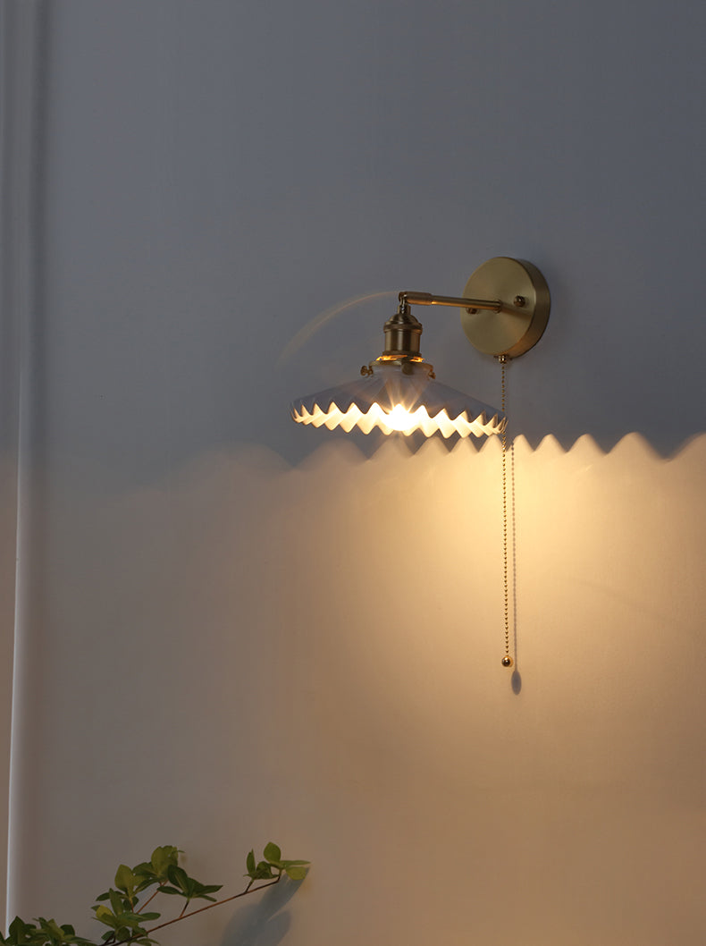 Gecanneleerde witte keramische wandlamp - 207ST