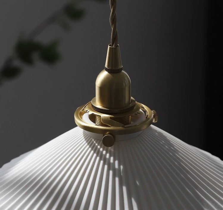Gecanneleerde keramische hanglamp - 101PL