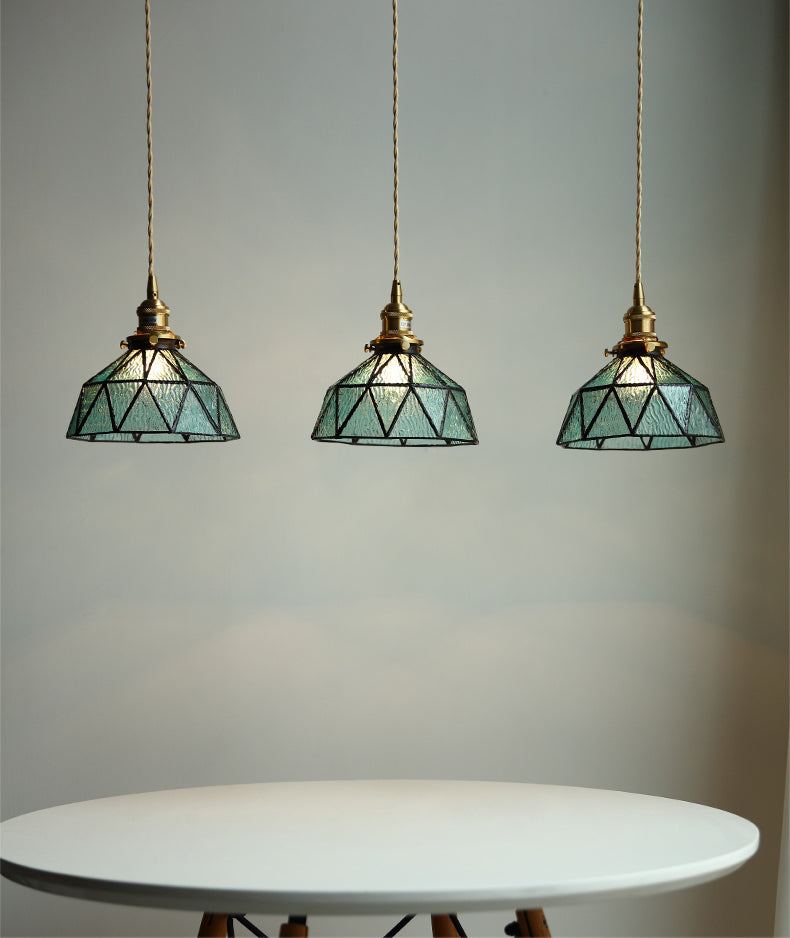 Hanglamp van kunst-gebrandschilderd glas - 209GPL