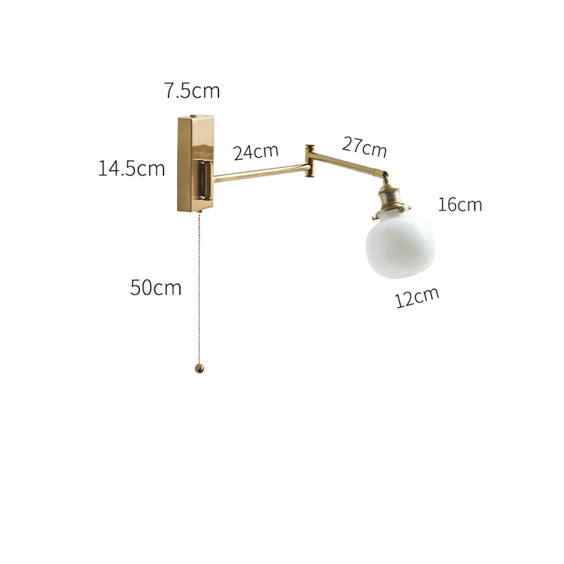 Glazen zwenkarm wandlamp - 204SAL