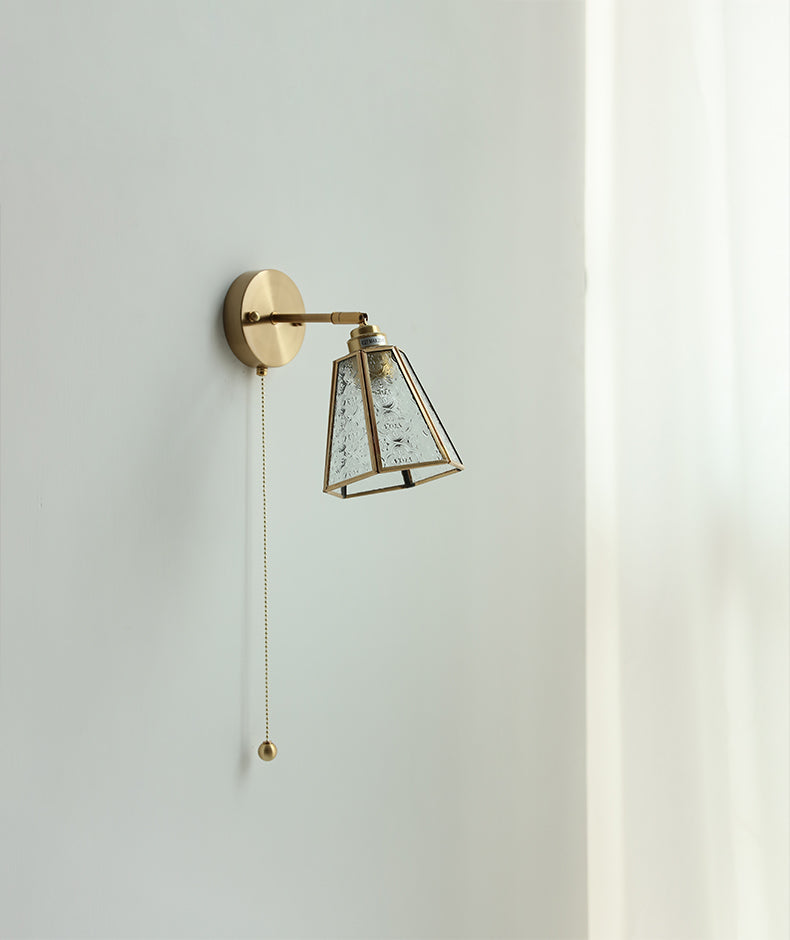 Glazen Messing Wandlamp - 204GBWL