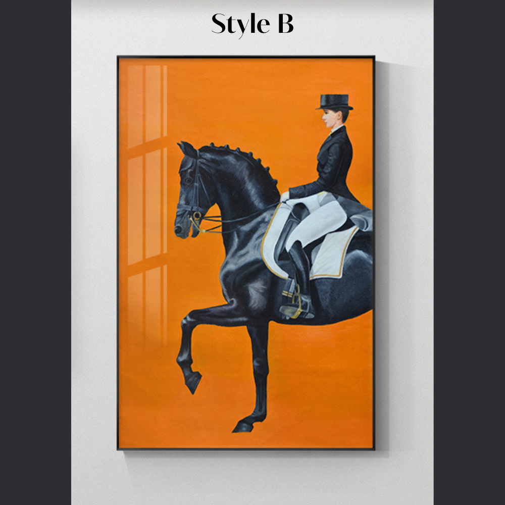 Hermes Jokey stijl kunst aan de muur