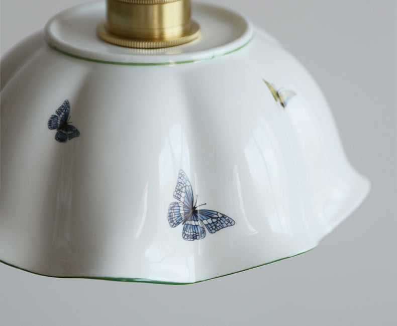 Bloem Keramiek Houten Hanglamp - 115PL