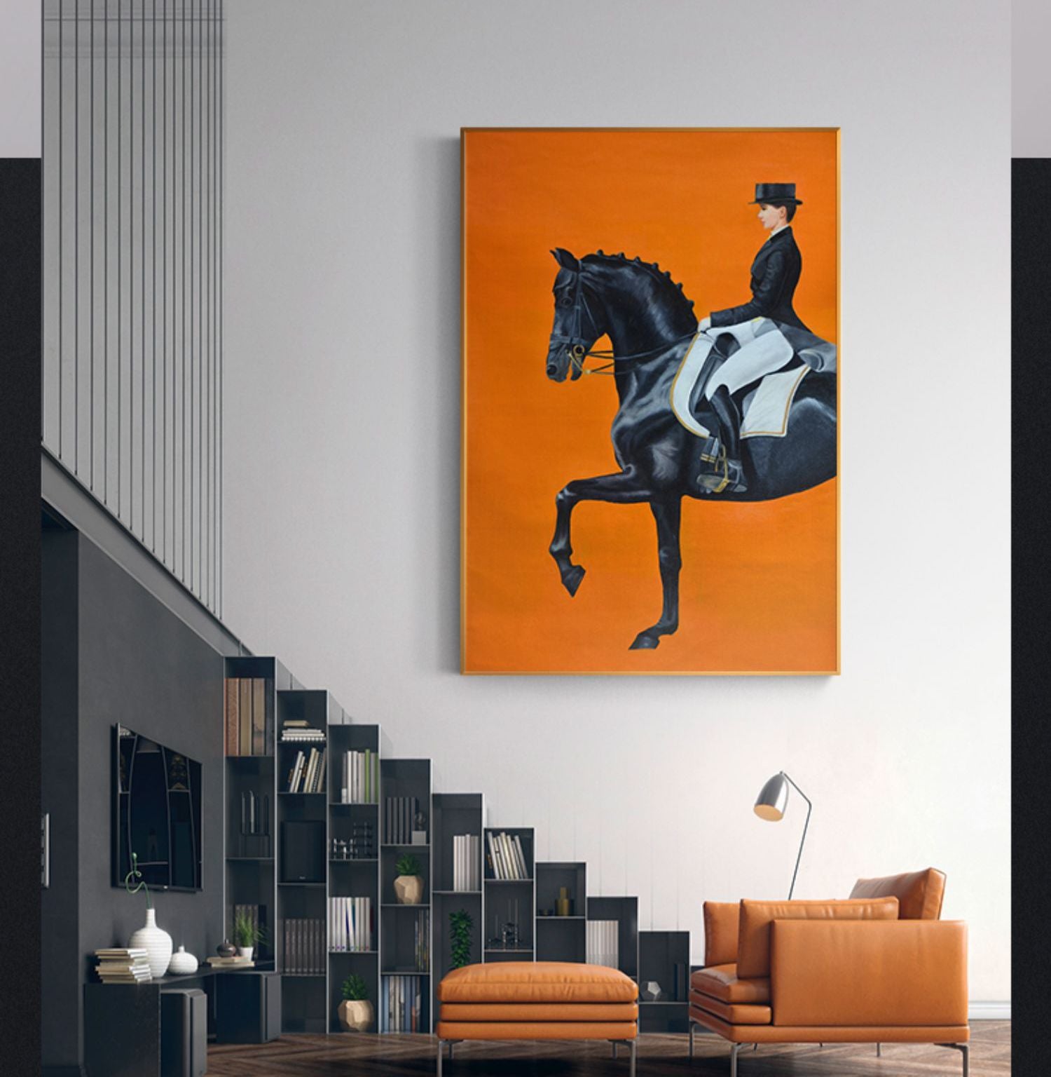 Hermes Jokey stijl kunst aan de muur