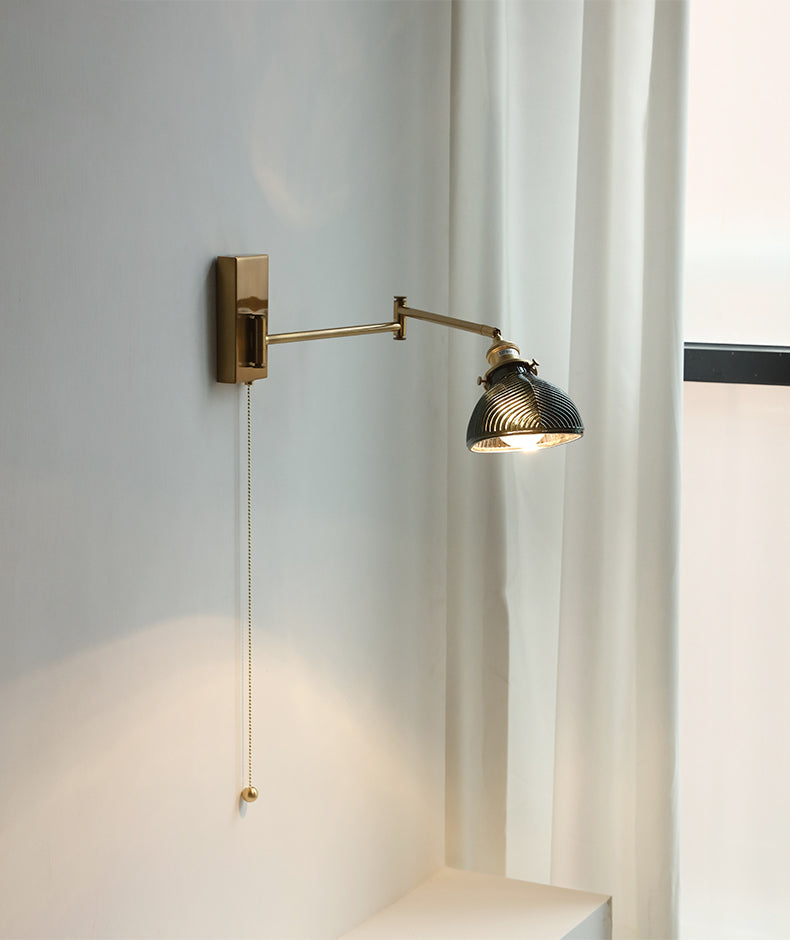 Glazen zwenkarm wandlamp - 204SAL