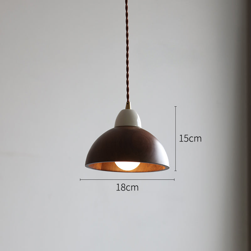Walnoothouten hanglamp - 105WPL