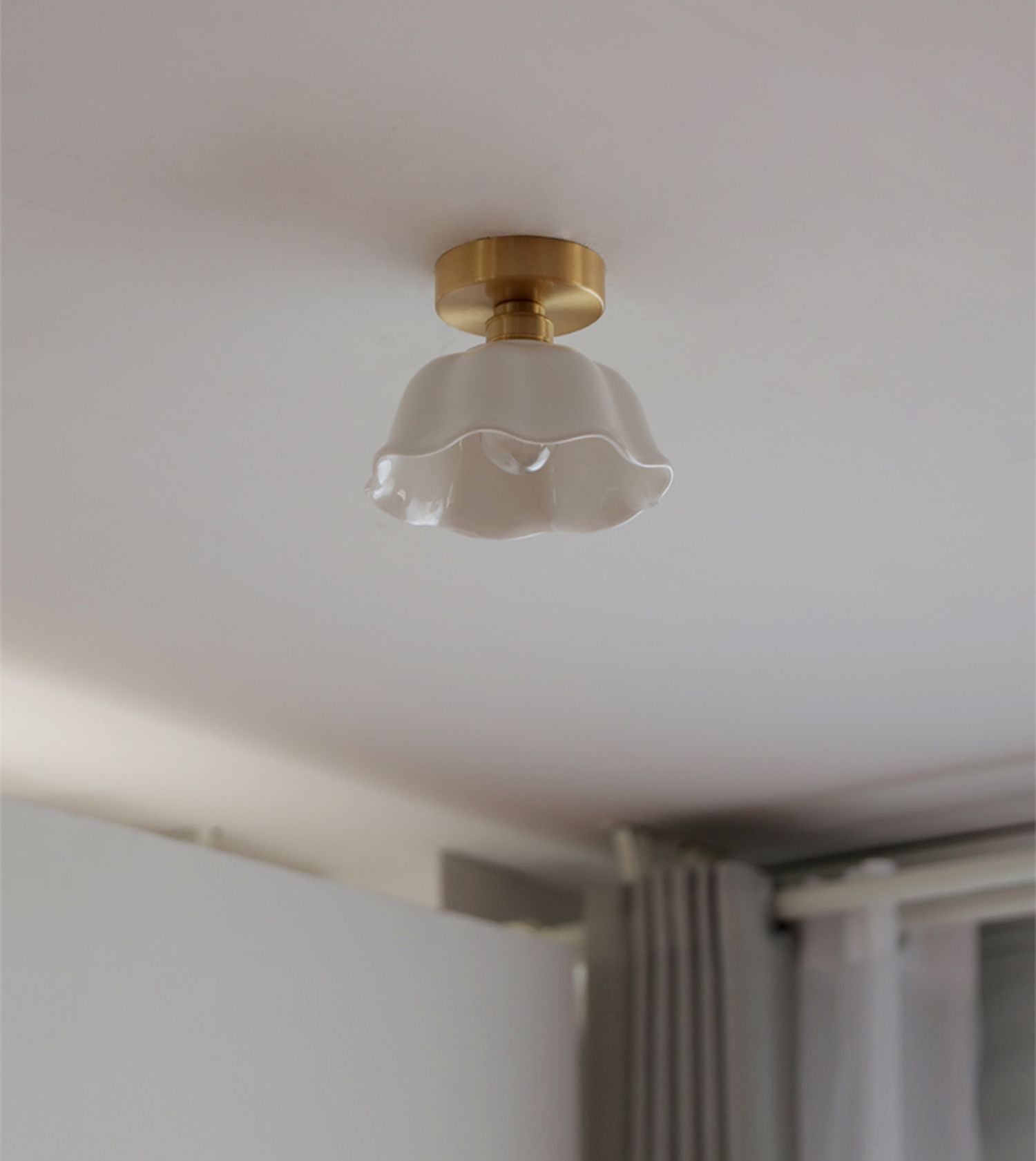 Bloem Keramiek Messing Hanglamp - 108PL