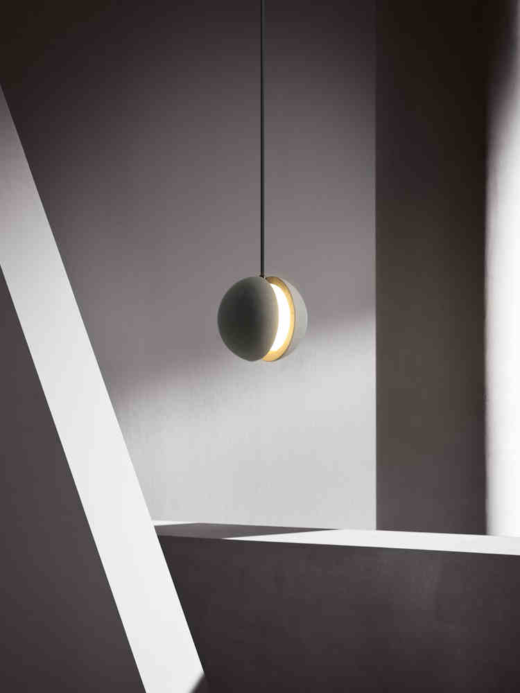 Grijze Globe Cement Hanglamp - 110CM