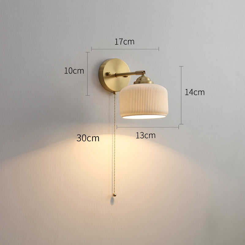 Witte keramische wandlamp - 205ST