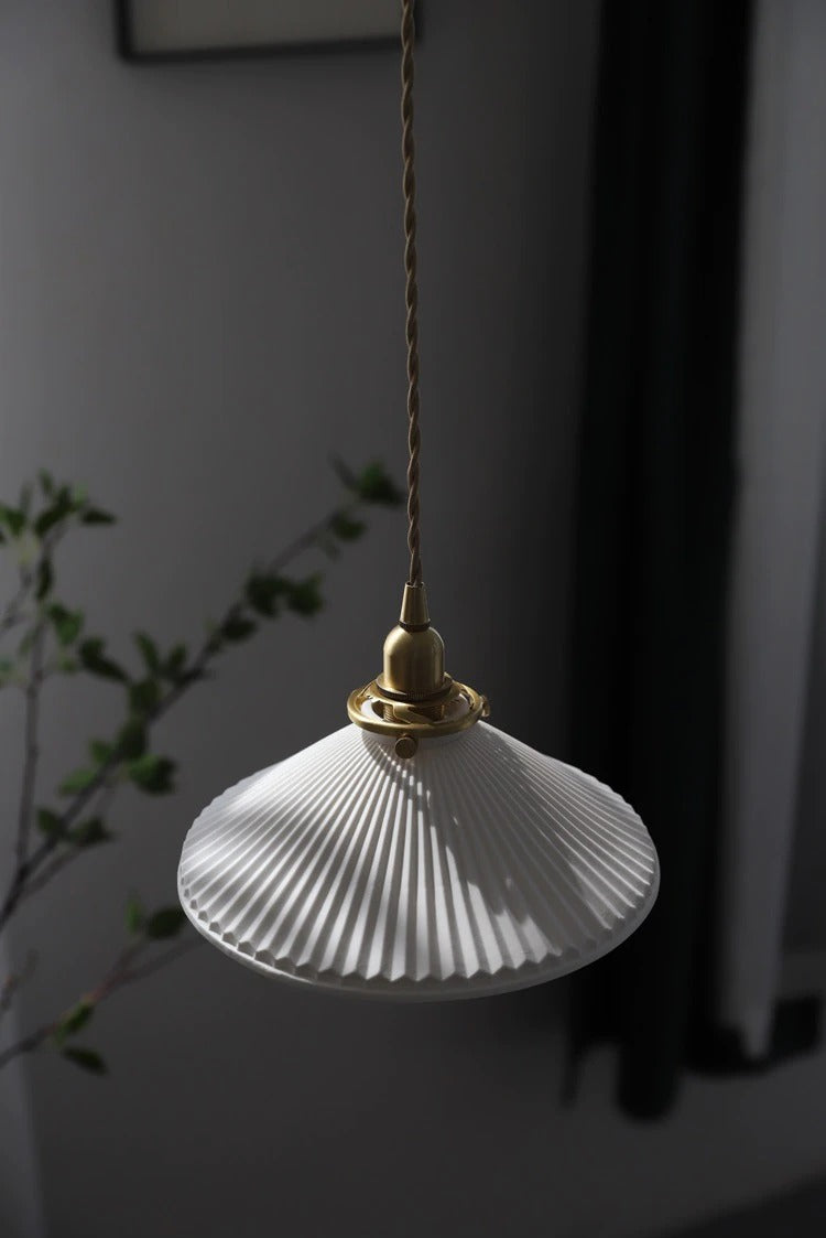 Gecanneleerde keramische hanglamp - 101PL