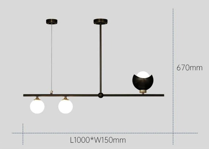 Moderne kroonluchter met matte bollen - 1CH7