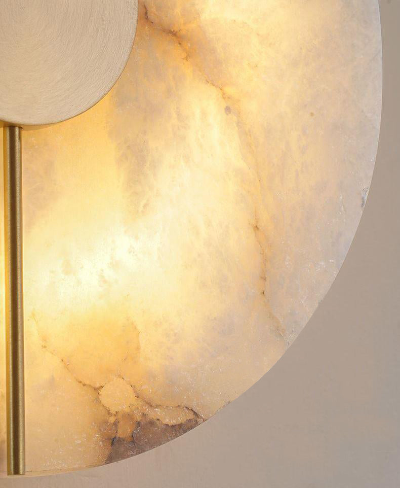 Marmeren albasten messing wandlamp - 206MWL