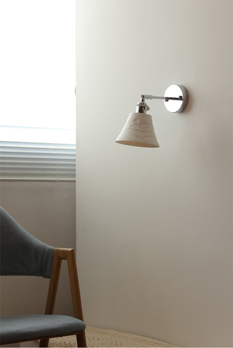 Witte keramische zilveren wandlamp - 205SST