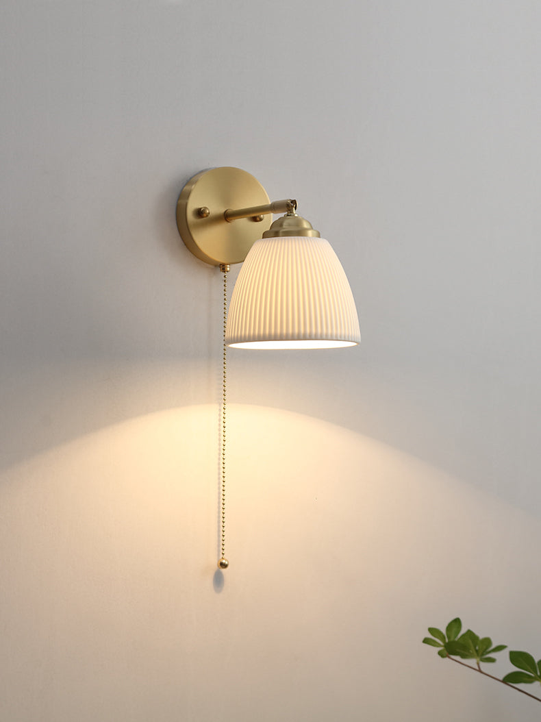 Witte keramische wandlamp - 205ST