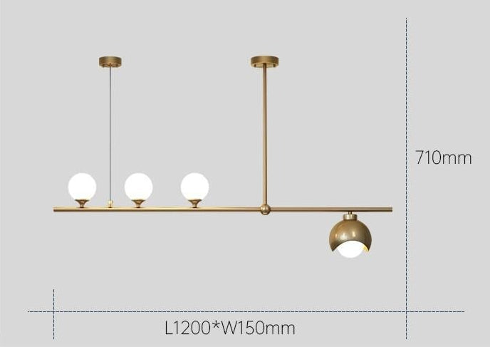 Moderne kroonluchter met matte bollen - 1CH7