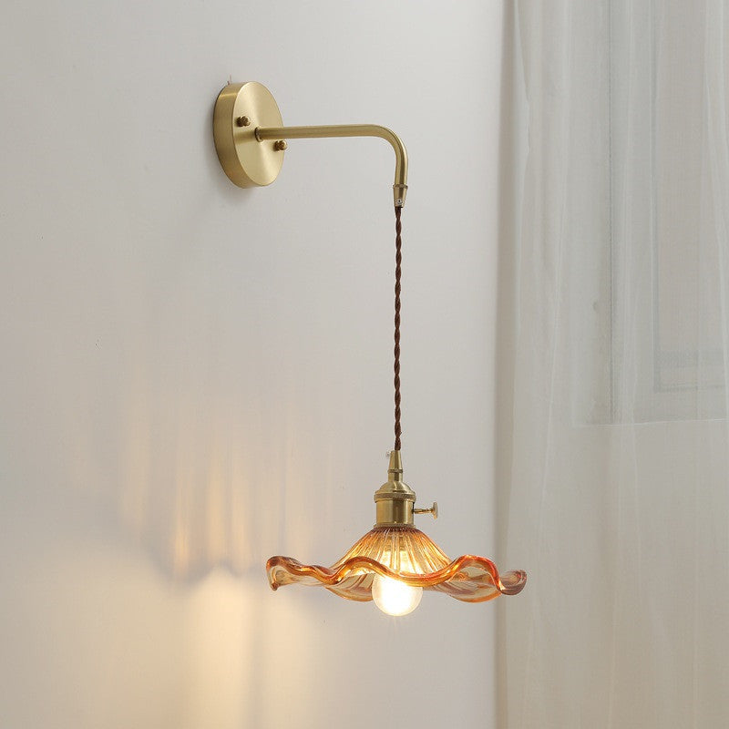 Bloemglas Messing Wandlamp - 209GBWL