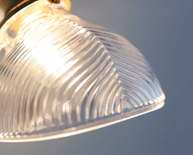 Glazen Wandlamp Met Houten Plaat - 105WL