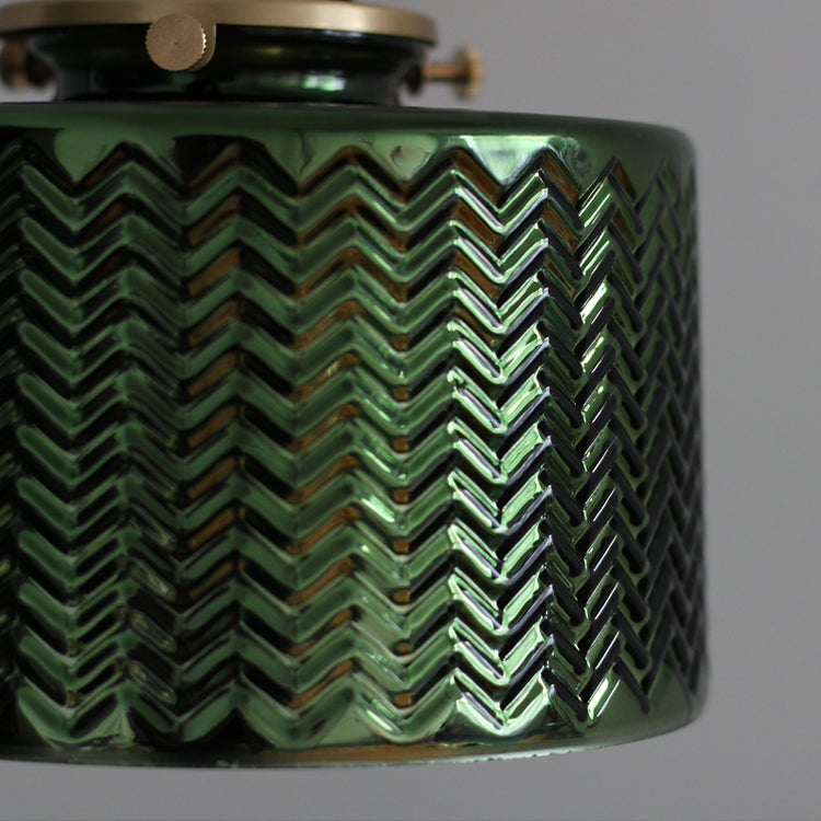 Groen glazen messing wandlamp - 232GBWL