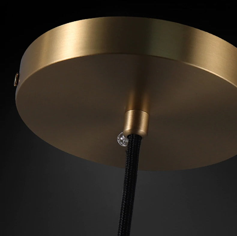 Eivormige messing kristallen hanglamp - 102CL