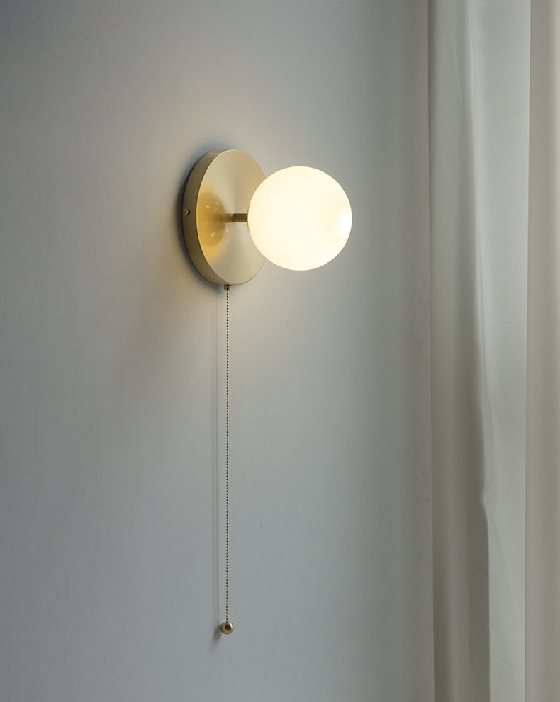 Matglazen bol wandkandelaarlamp - 228GBWL