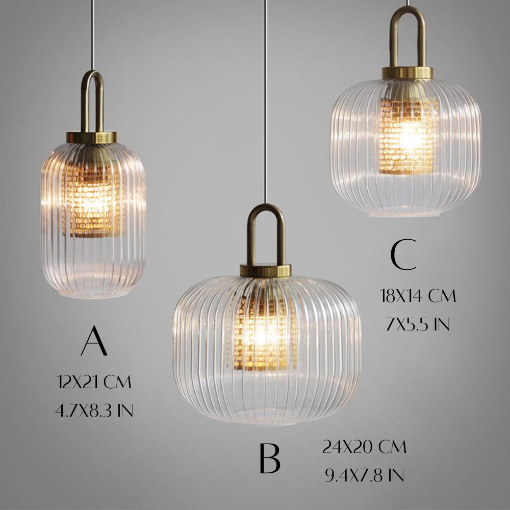 Helder glazen hanglamp - 103PL