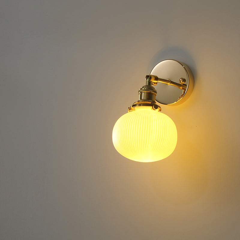 Witte Globe keramische wandlamp - 204ST