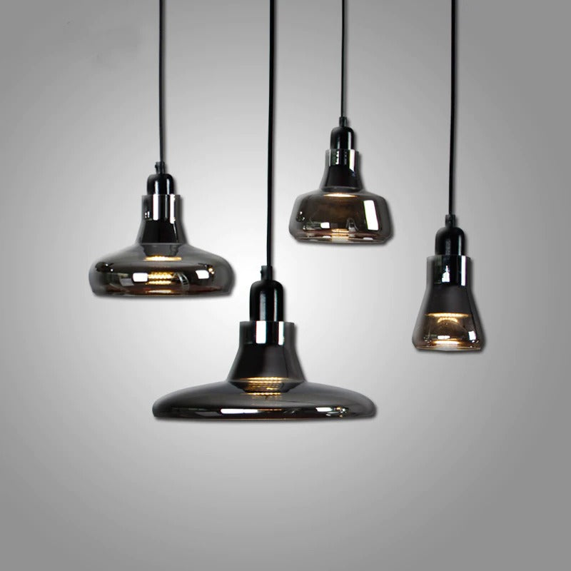 Hanglamp van zwart parelglas - 104PL