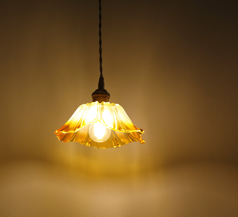 Glazen hanglamp bloem - 211GPL