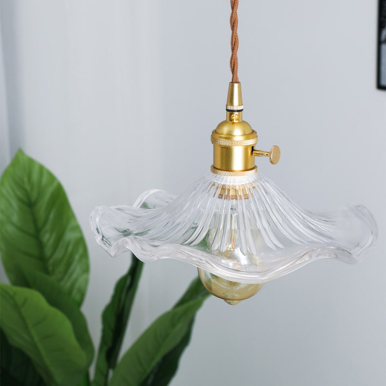 Glazen hanglamp bloem - 224GPL
