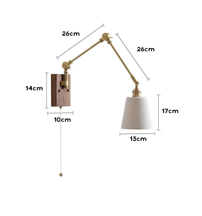 Hout Glas Keramiek Wandlamp - 122WL